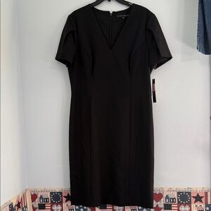 ANTONIO MELANI Elegant Black Midi Dress